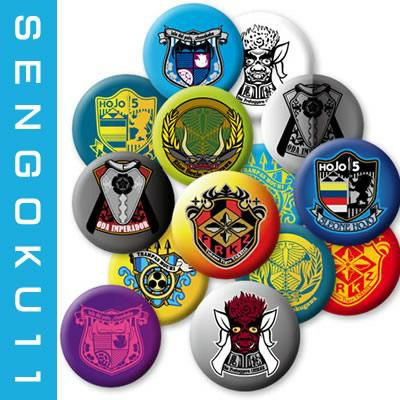 SENGOKU ELEVEN」チーム缶バッチ（3個セット） | 戦国グッズ専門店